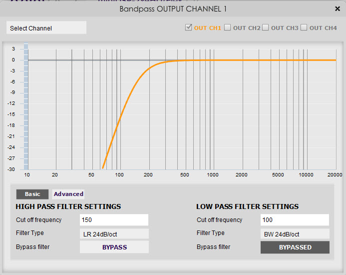 Output 1 AW4 LS BR Left Channel